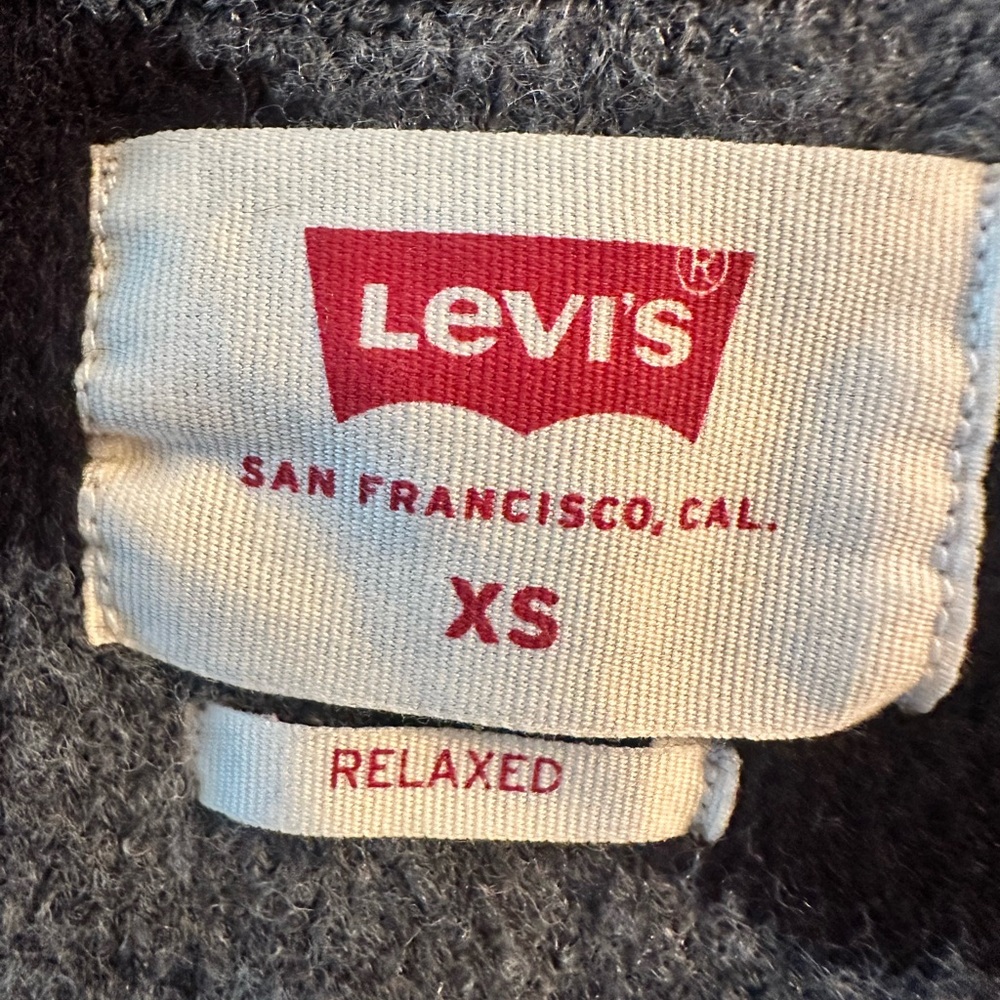 Levi's Men's Cardigan Sweater - Black and Gray Stripes - Picture 2 of 4